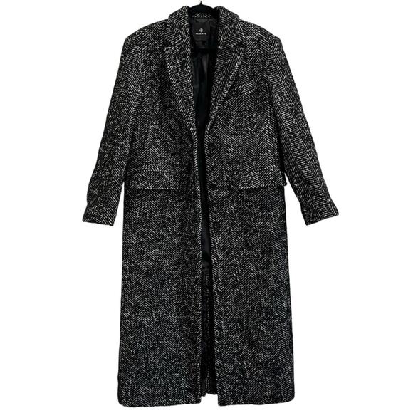 NEW Anine Bing Quinn Coat Black & White Tweed - Picture 3 of 10